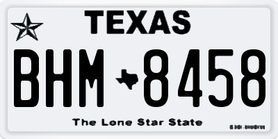 TX license plate BHM8458