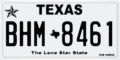 TX license plate BHM8461