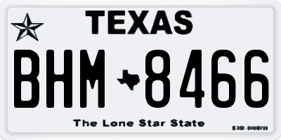 TX license plate BHM8466