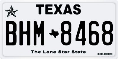 TX license plate BHM8468
