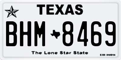 TX license plate BHM8469