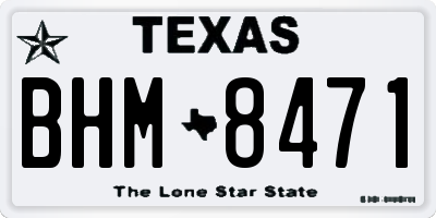 TX license plate BHM8471