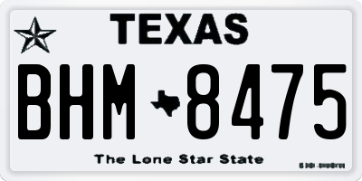TX license plate BHM8475