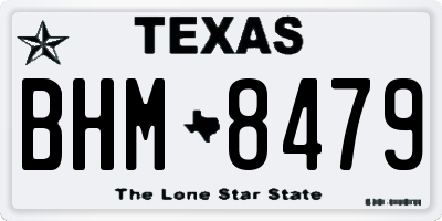 TX license plate BHM8479