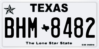 TX license plate BHM8482