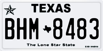 TX license plate BHM8483