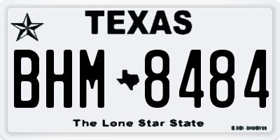TX license plate BHM8484