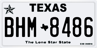 TX license plate BHM8486