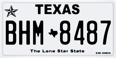 TX license plate BHM8487