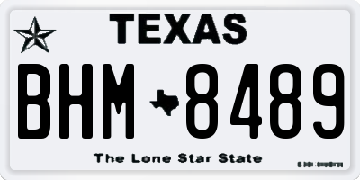 TX license plate BHM8489