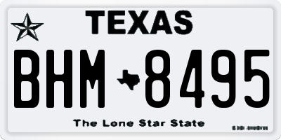 TX license plate BHM8495