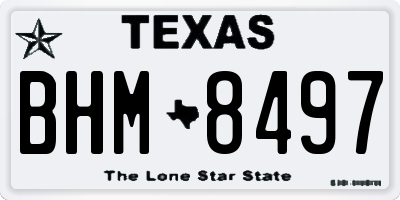 TX license plate BHM8497