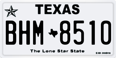 TX license plate BHM8510