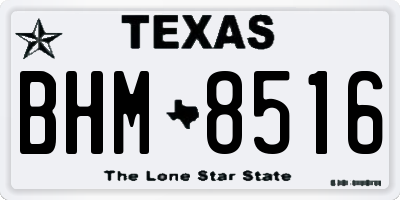 TX license plate BHM8516