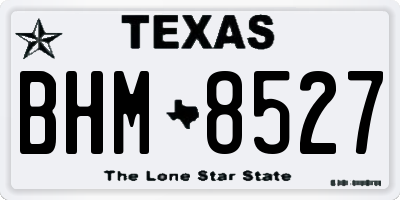 TX license plate BHM8527