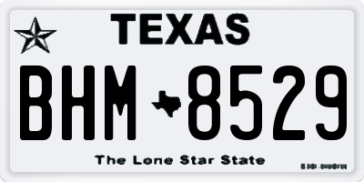 TX license plate BHM8529
