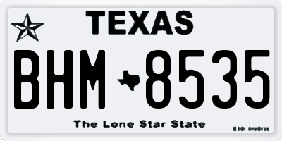 TX license plate BHM8535