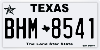 TX license plate BHM8541