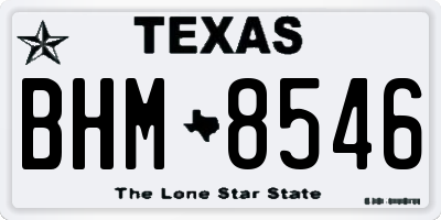 TX license plate BHM8546