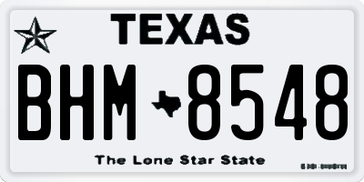 TX license plate BHM8548