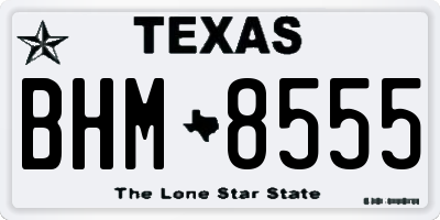TX license plate BHM8555