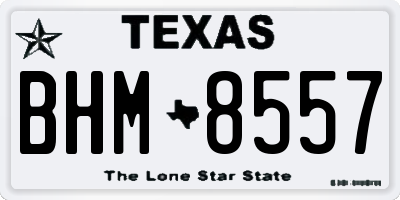 TX license plate BHM8557