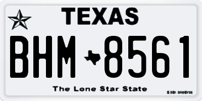 TX license plate BHM8561