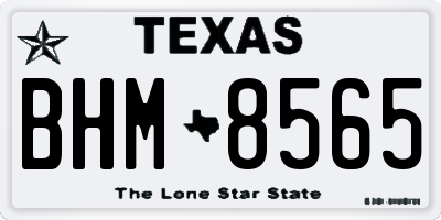 TX license plate BHM8565