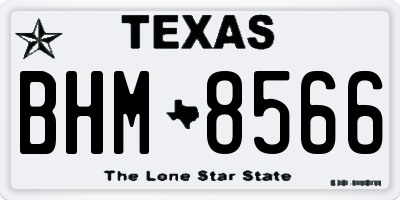 TX license plate BHM8566