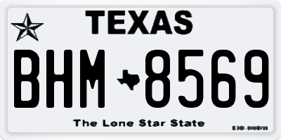 TX license plate BHM8569
