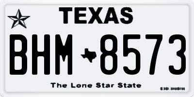 TX license plate BHM8573
