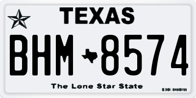 TX license plate BHM8574
