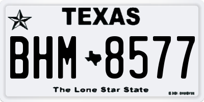 TX license plate BHM8577