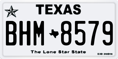 TX license plate BHM8579