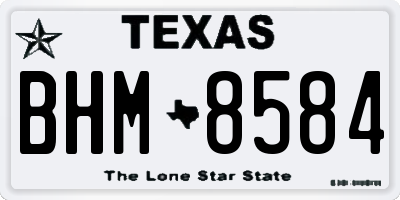 TX license plate BHM8584
