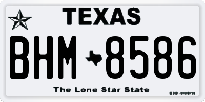 TX license plate BHM8586