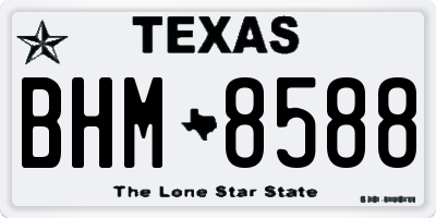 TX license plate BHM8588