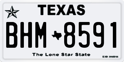 TX license plate BHM8591