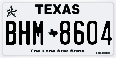 TX license plate BHM8604