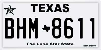 TX license plate BHM8611