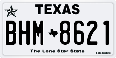 TX license plate BHM8621