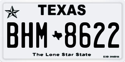 TX license plate BHM8622