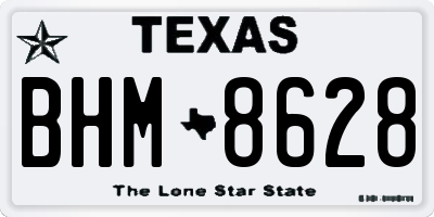 TX license plate BHM8628