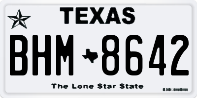 TX license plate BHM8642