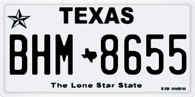 TX license plate BHM8655