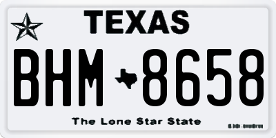 TX license plate BHM8658