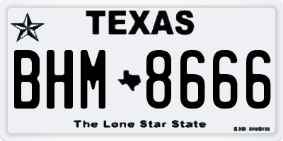 TX license plate BHM8666