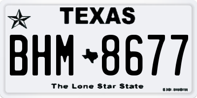 TX license plate BHM8677