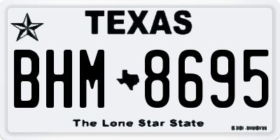 TX license plate BHM8695