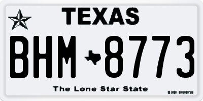 TX license plate BHM8773